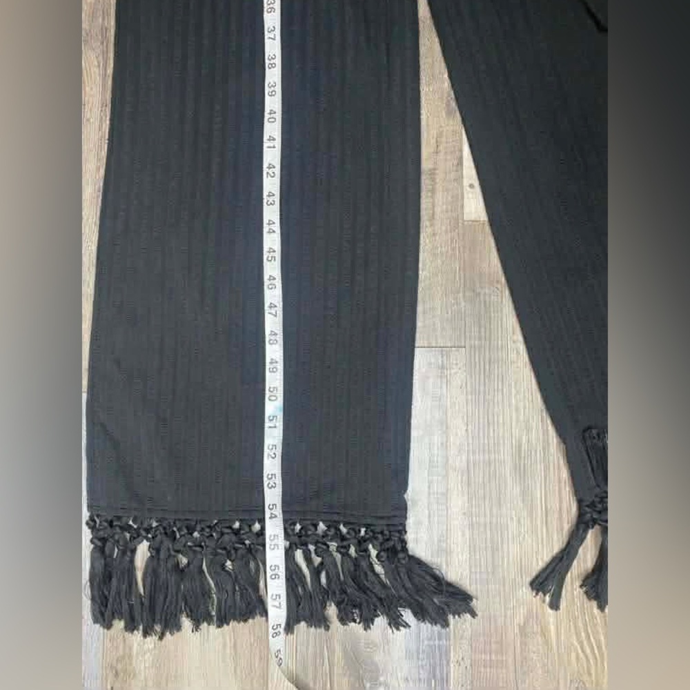 Elegant Black Fringe Jumpsuit - Picture 4 of 12